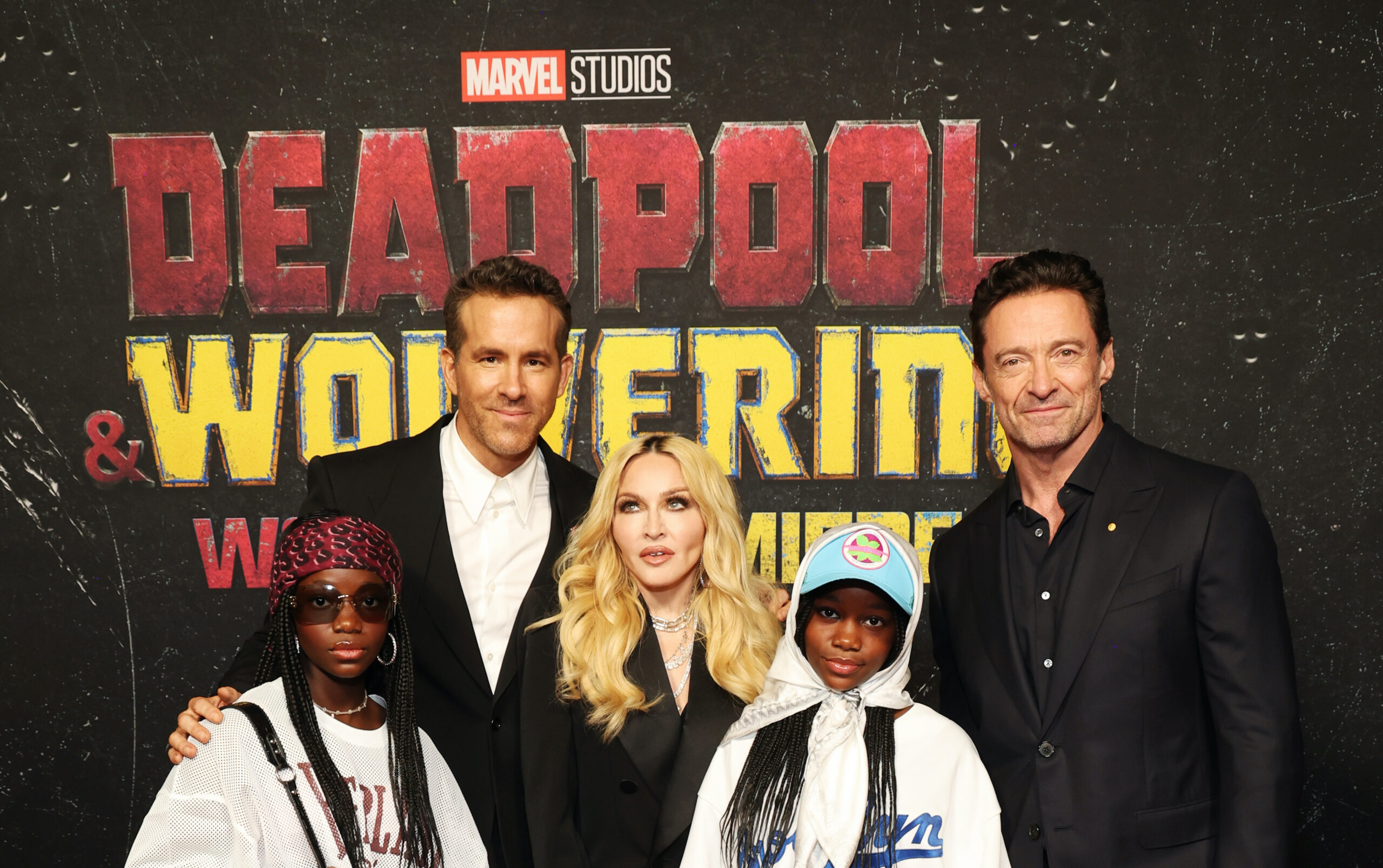 Madonna Stuns at ‘Deadpool & Wolverine’ World Premiere with Daughters Stella & Estere