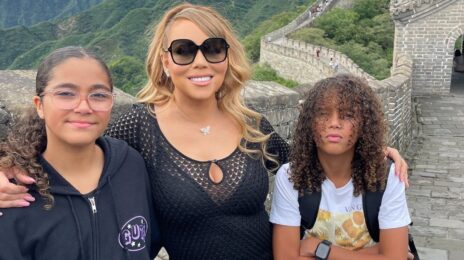 Hot Shots: Mariah Carey Visits The Great Wall of China with Twins Monroe & Moroccan