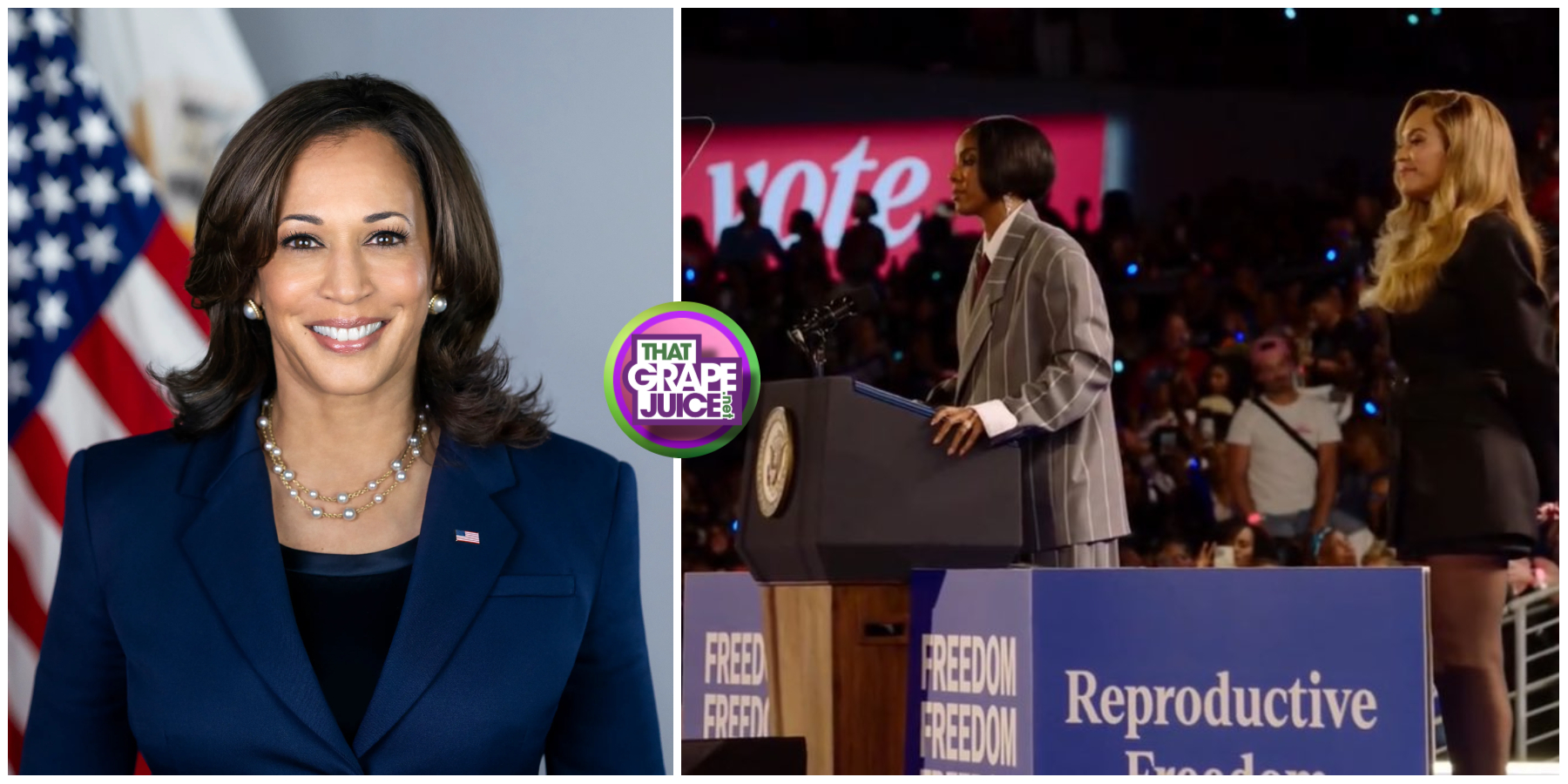 Beyonce & Kelly Rowland Deliver Impassioned Speeches Endorsing Kamala Harris at Houston Campaign Rally [Watch]