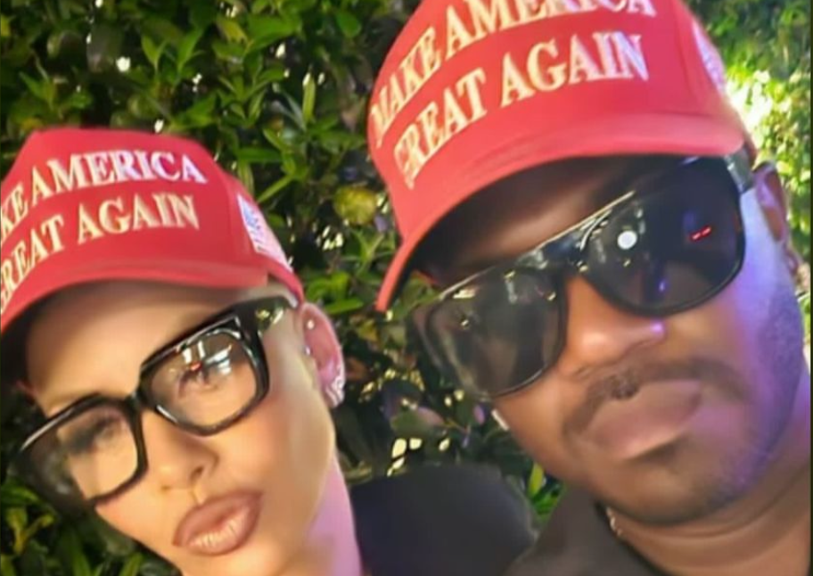 Ray J Celebrates Donald Trump Election Victory with Amber Rose, Rocks MAGA Hat