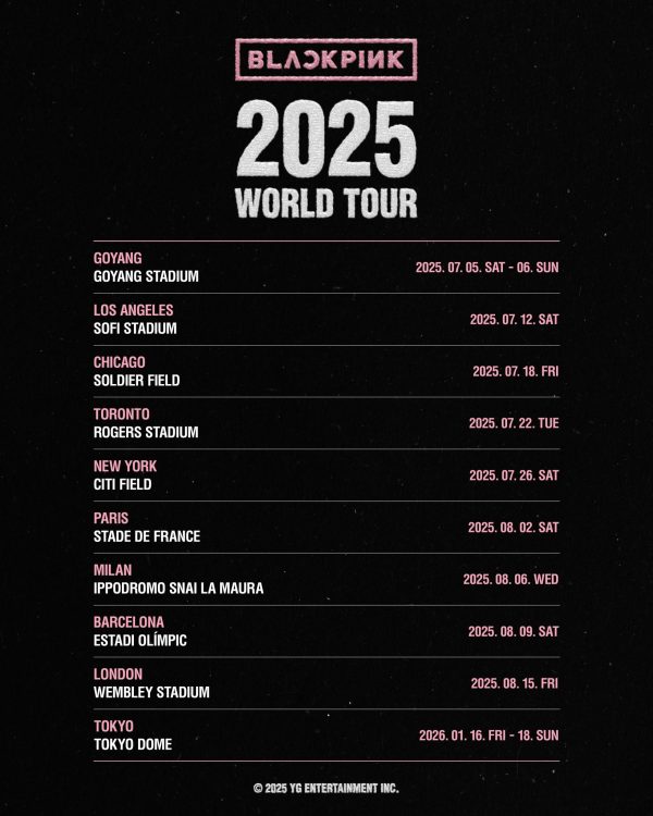 Blackpink 2025 tour dates