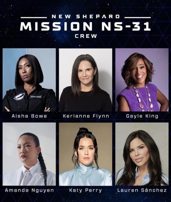 Katy Perry, Gayle King, & More Heading to Space