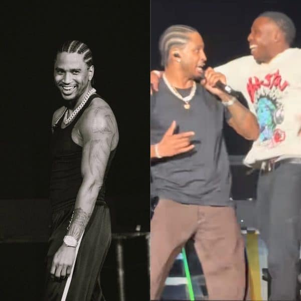 Fan runs on stage at Trey Songz show