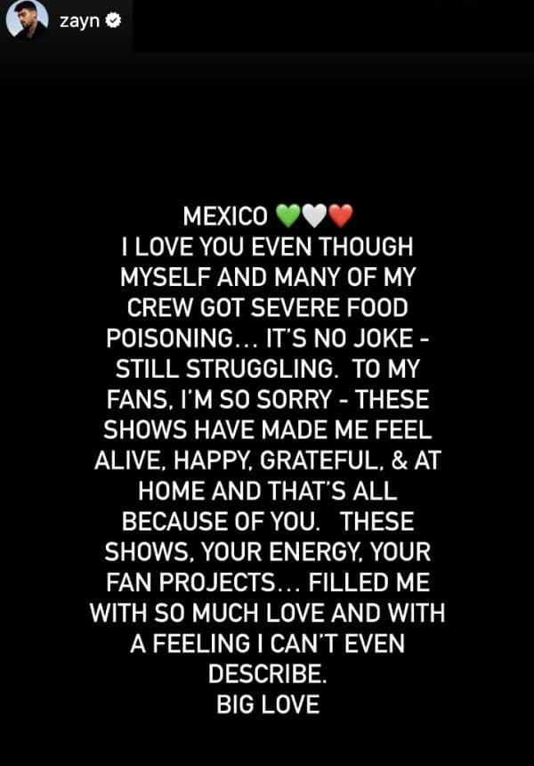 Zayn Statement