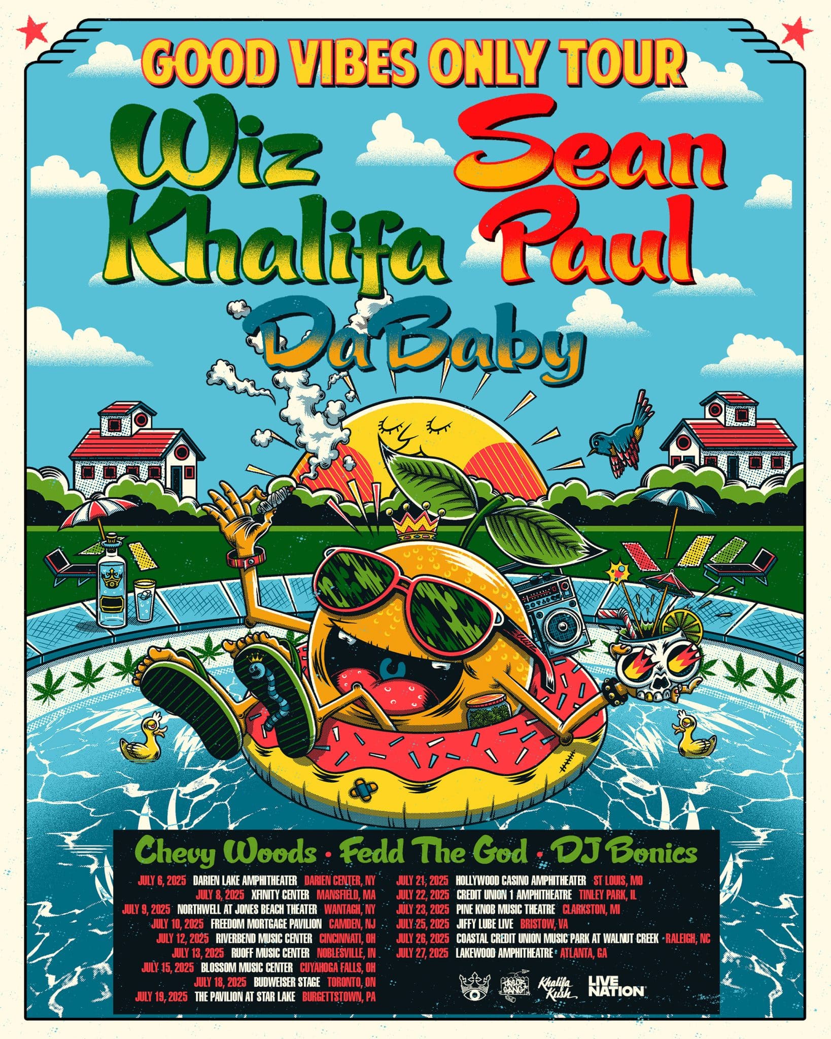 Wiz Khalifa \u0026 Sean Paul Announce 'Good Vibes Only' Tour Featuring Special  Guest DaBaby - That Grape Juice, image size:1638x2048