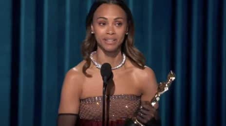 Zoe Saldana Says Her Oscar is "Trans"