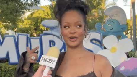 Rihanna Dodges New Music Question at 'Smurfs' Premiere