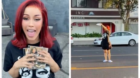 Hilarious! Cardi B Hits the Streets to Sell New Album 'Am I The Drama?' in Moving Traffic