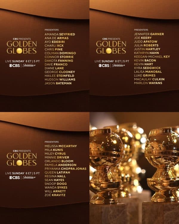 2026 Golden Globes presenters