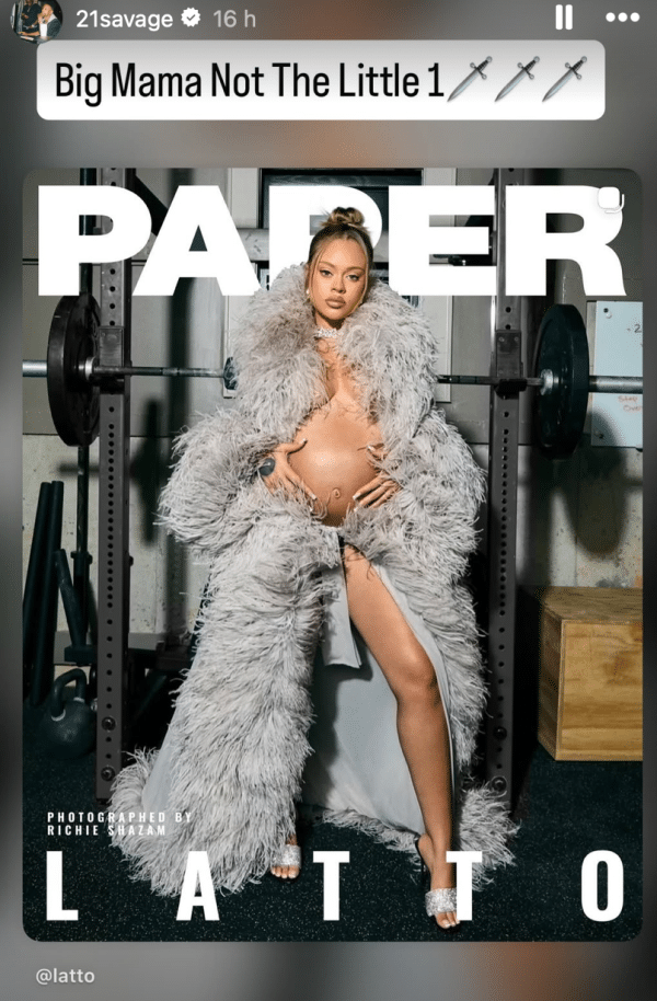 21 Savage Latto instagram story