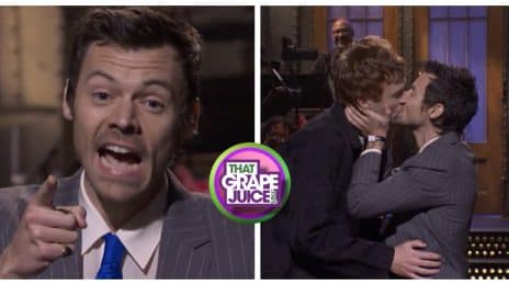 Harry Styles Claps Back at "Queerbaiting" Criticism During SNL Monologue with Surprise Onstage Kiss