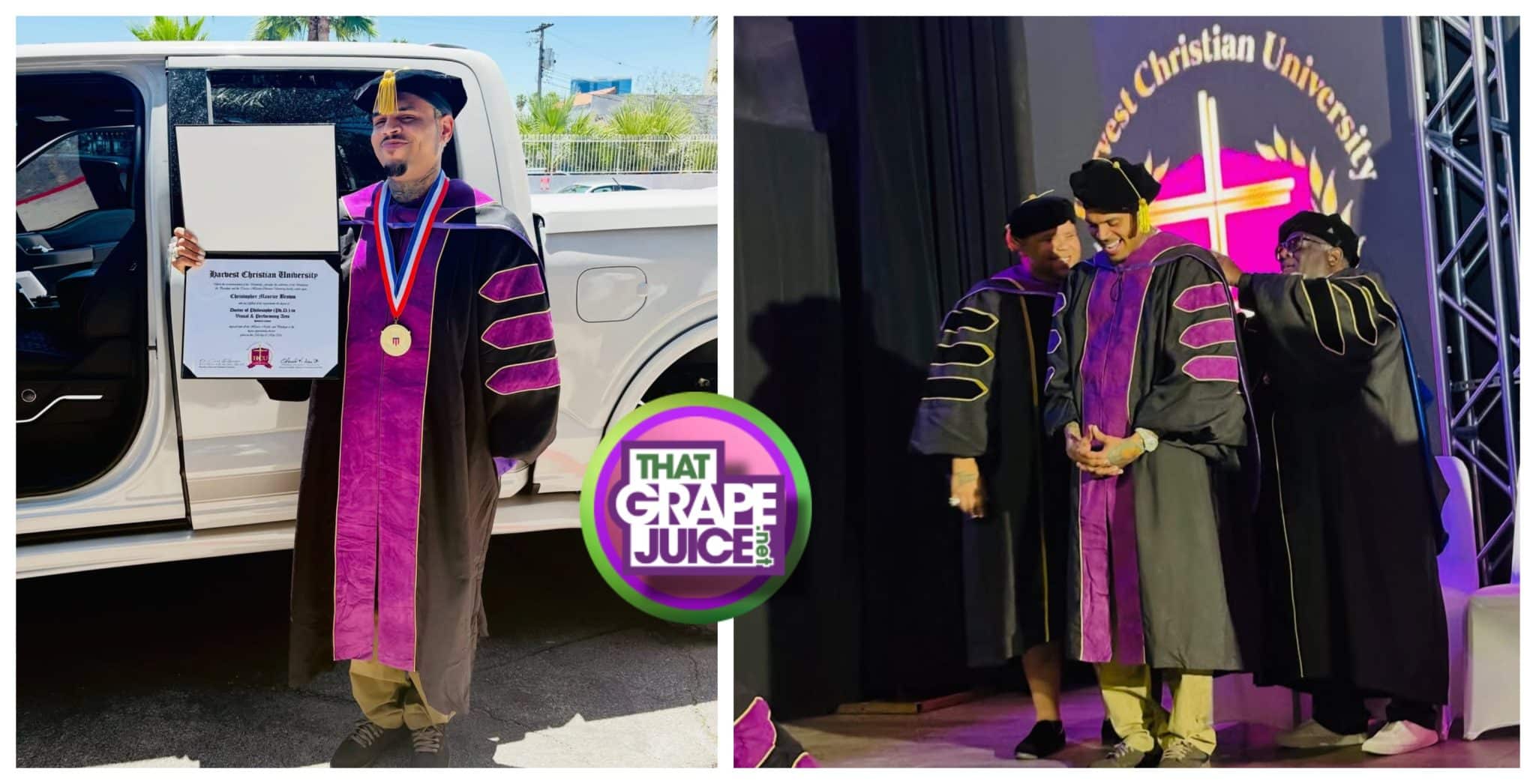Chris Brown Receives Doctorate Degree from Harvest Christian University