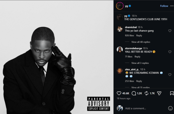 YG Announces New Album 'The Gentlemen's Club', Release Date Revealed