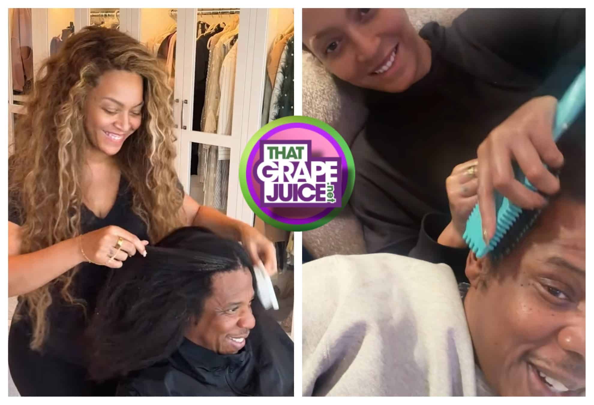Beyoncé Narrates Jay-Z’s Cécred Hair Journey From Locs to Afro