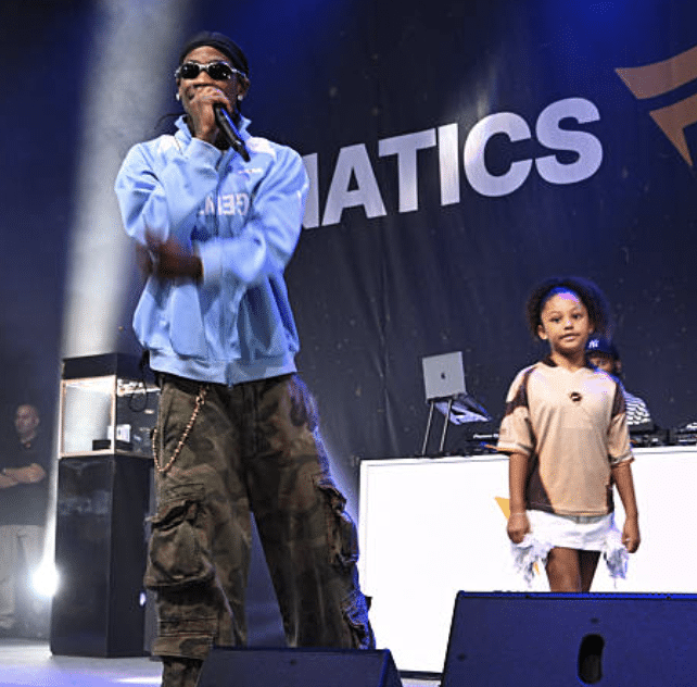 Travis Scott Performs with Daughter Stormi at Fanatics Fest NYC