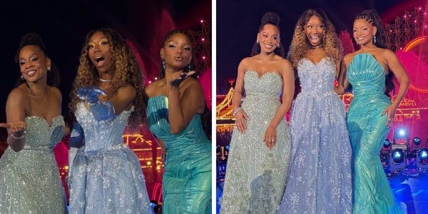 Halle Bailey, Brandy and Anika Noni Rose disney princess concert celebration