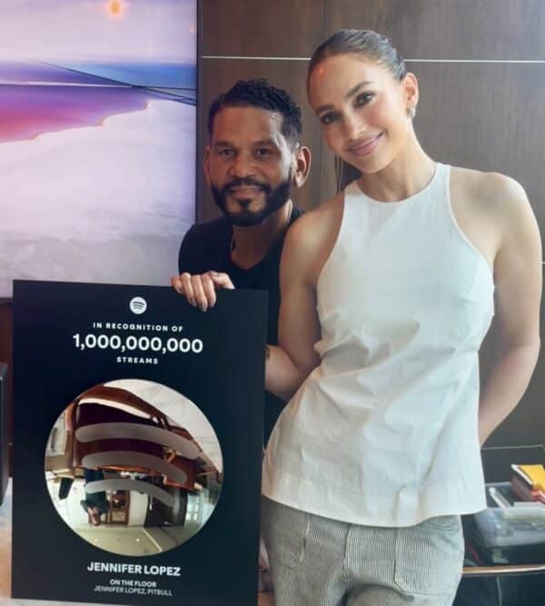Jennifer Lopez's 'On The Floor' Hits 1 BILLION Streams on Spotify, Honored with Plaque