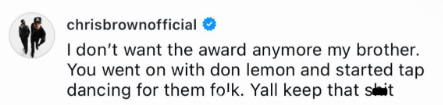 Chris Brown Venton Jones Response