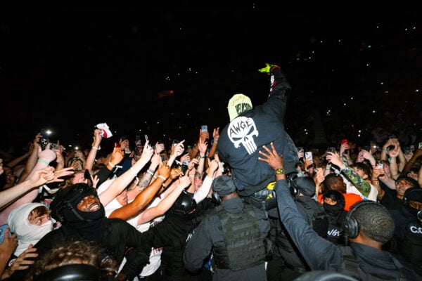 A$AP Rocky on stage at London's The O2