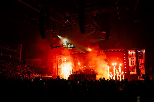 A$AP Rocky performs on the Don't Be Dumb World Tour at The O2 in London