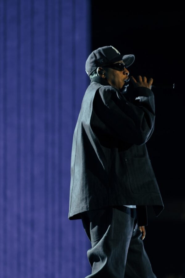 Jay-Z on stage at Tottenham Hotspur Stadium in London