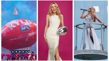 Watch: Kylie Minogue Amazes with EPIC Airborne AFL Grand Final Performance