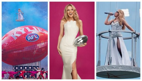 Watch: Kylie Minogue Amazes with EPIC Airborne AFL Grand Final Performance