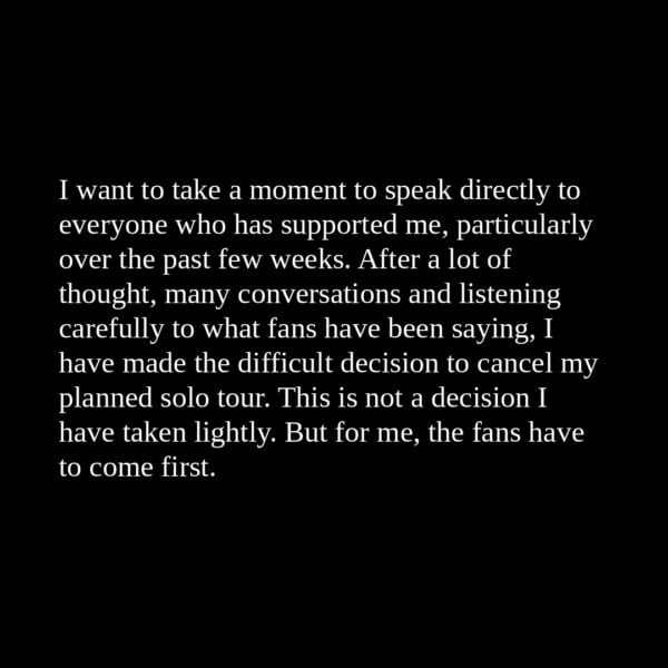 Sabrina Washington statement on cancelling her solo tour and Mis-Teeq reunion - page 1