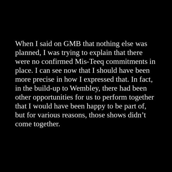 Sabrina Washington statement on cancelling her solo tour and Mis-Teeq reunion - page 12