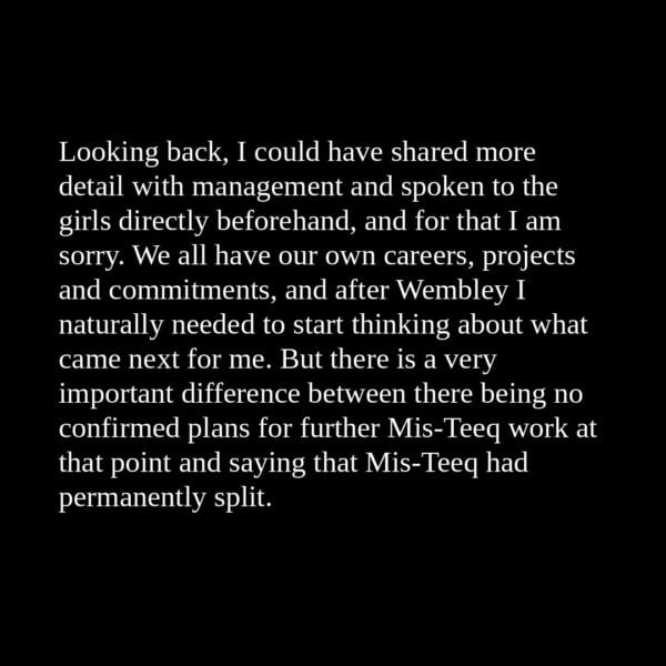 Sabrina Washington statement on cancelling her solo tour and Mis-Teeq reunion - page 14