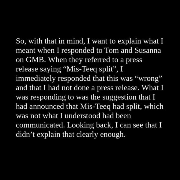 Sabrina Washington statement on cancelling her solo tour and Mis-Teeq reunion - page 9