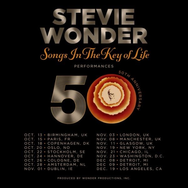 Stevie Wonder Announces ‘Songs In The Key of Life’ 50th Anniversary Tour