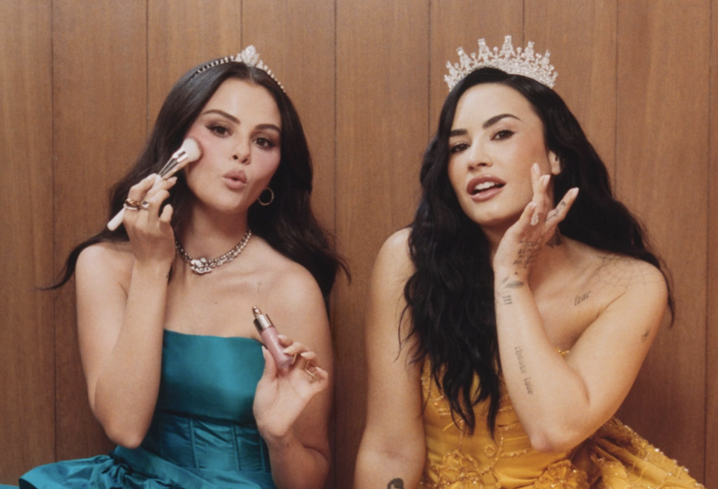 Selena Gomez Taps Bestie Demi Lovato for Latest Rare Beauty Campaign