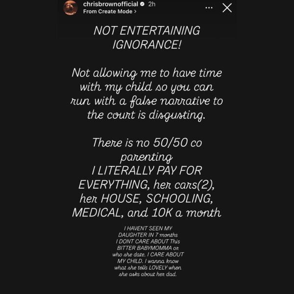 Chris Brown statement
