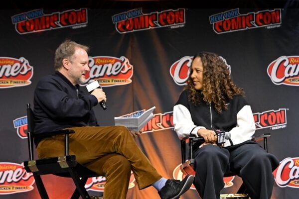 'Children of Blood and Bone' Cast Draws Cheers at New York Comic Con - Rian Johnson and Gina Prince-Bythewood speaking onstage