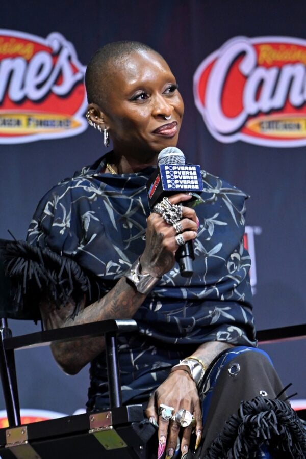 'Children of Blood and Bone' Cast Draws Cheers at New York Comic Con - Cynthia Erivo speaking onstage